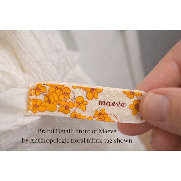 Maeve by Anthropologie White Gauze Dress – Size Small - Picture 8 of 11